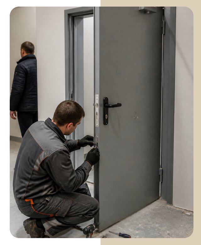 Ремонт противопожарной двери в Егорьевске по цене 6582 р. | Дверной